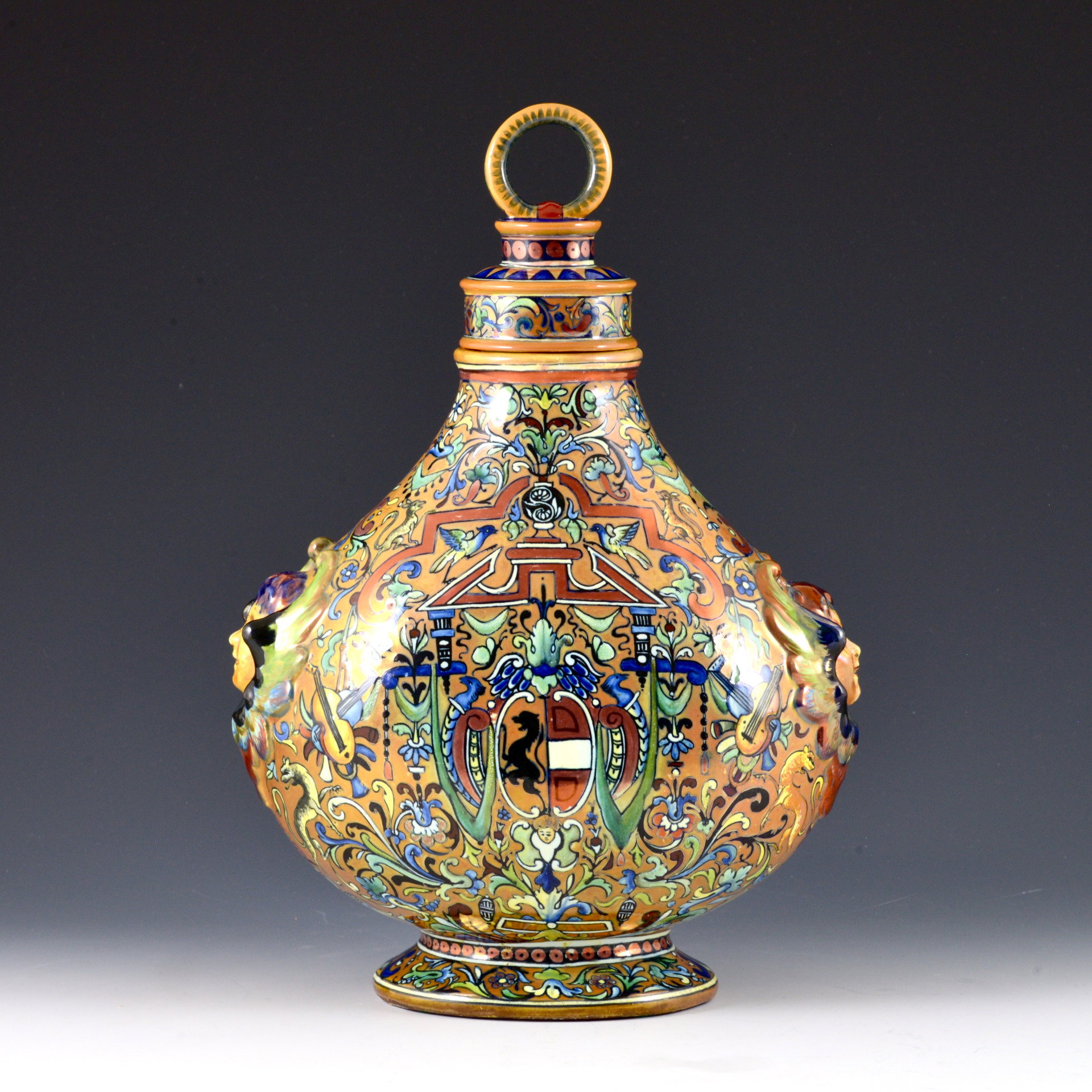 Cellini Flask - Cantagalli Manufactory, late 19th century